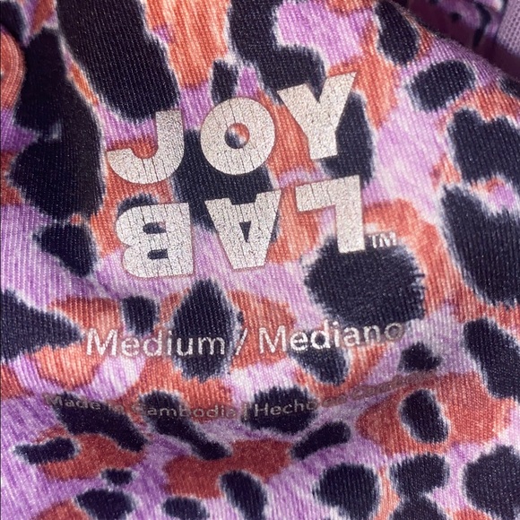 JoyLab Purple Leopard Print Sports Bra - Picture 3 of 5